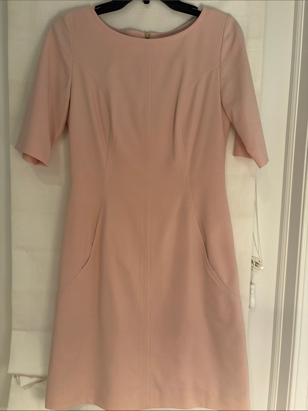 Elie Tahari Blush Pink Midi Sheath Dress